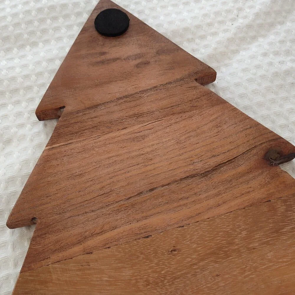 Cheese Charcuterie Cutting Board, Marble & Wood, Christmas Tree